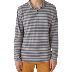 NWOT Men's Lucky Brand Stripe Long Sleeve Cotton Polo, Size M